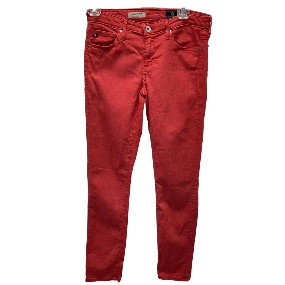 AG Adriano Goldschmied Jeans Coral 27 The Stevie Ankle Jeans Slim Straight